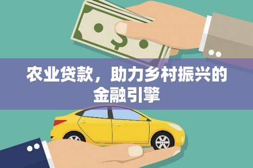 金阳农业贷款，助力乡村振兴的金融引擎