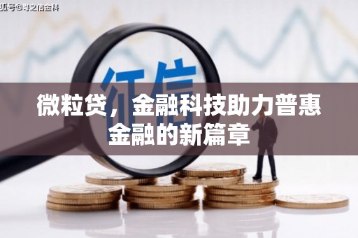 金阳微粒贷，金融科技助力普惠金融的新篇章