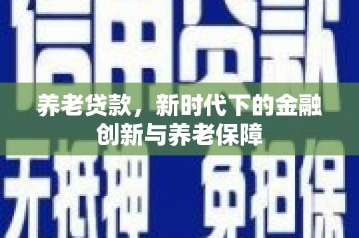 金阳养老贷款，新时代下的金融创新与养老保障