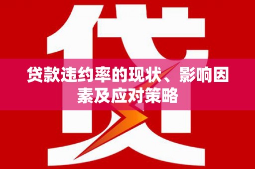 金阳贷款违约率的现状、影响因素及应对策略