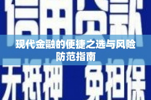 金阳现代金融的便捷之选与风险防范指南