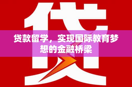 金阳贷款留学，实现国际教育梦想的金融桥梁