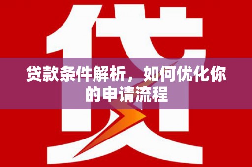 金阳贷款条件解析，如何优化你的申请流程