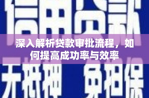 金阳深入解析贷款审批流程，如何提高成功率与效率