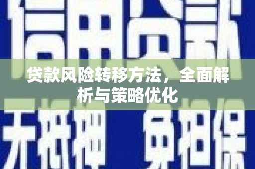 金阳贷款风险转移方法，全面解析与策略优化