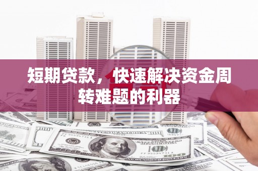 金阳短期贷款，快速解决资金周转难题的利器
