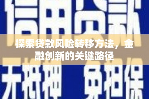 金阳探索贷款风险转移方法，金融创新的关键路径
