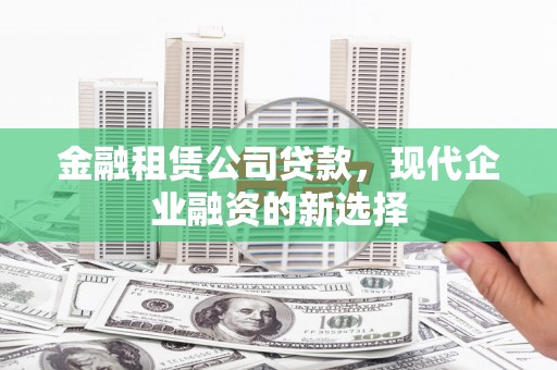 金阳金融租赁公司贷款，现代企业融资的新选择