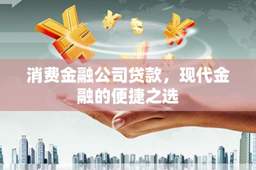 金阳消费金融公司贷款，现代金融的便捷之选