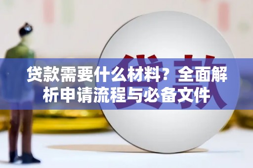 金阳贷款需要什么材料？全面解析申请流程与必备文件