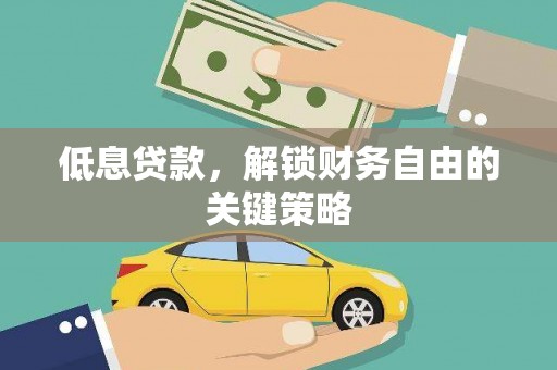金阳低息贷款，解锁财务自由的关键策略