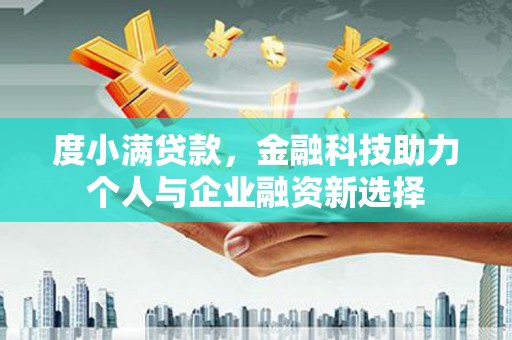 金阳度小满贷款，金融科技助力个人与企业融资新选择