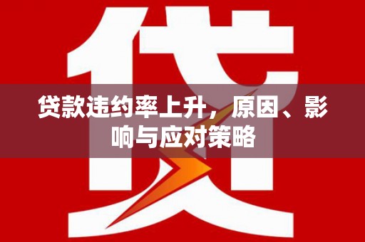 金阳贷款违约率上升，原因、影响与应对策略