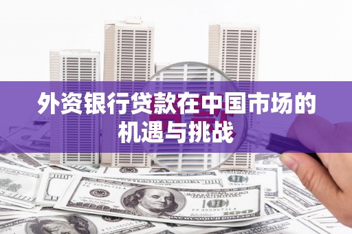 金阳外资银行贷款在中国市场的机遇与挑战