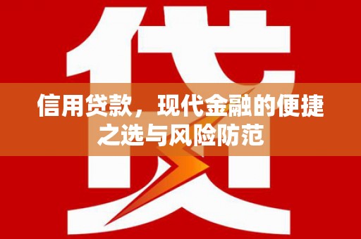 金阳信用贷款，现代金融的便捷之选与风险防范