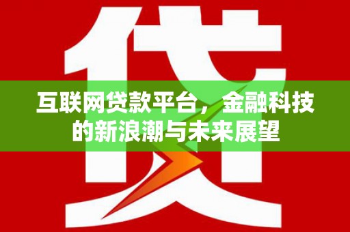 金阳互联网贷款平台，金融科技的新浪潮与未来展望