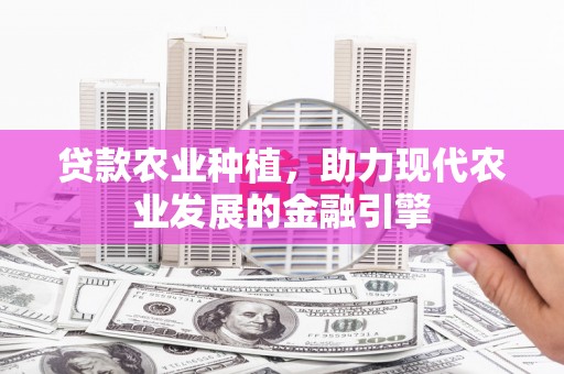 金阳贷款农业种植，助力现代农业发展的金融引擎