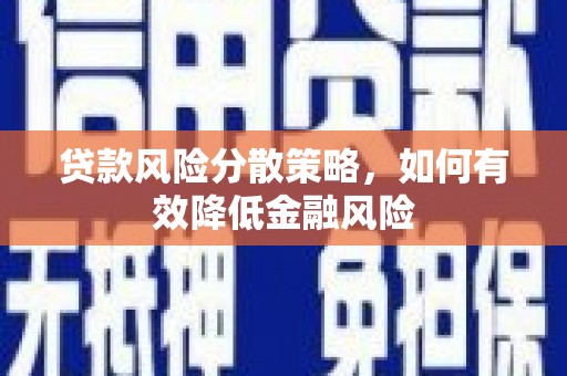 金阳贷款风险分散策略，如何有效降低金融风险