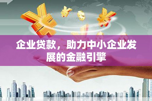 金阳企业贷款，助力中小企业发展的金融引擎