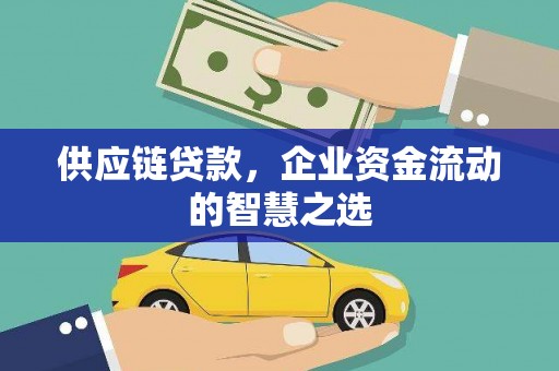 金阳供应链贷款，企业资金流动的智慧之选