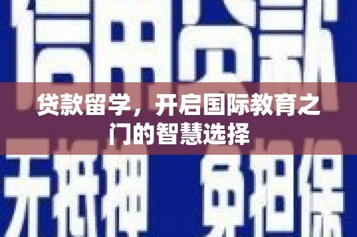 金阳贷款留学，开启国际教育之门的智慧选择