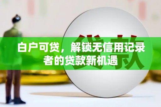 金阳白户可贷，解锁无信用记录者的贷款新机遇