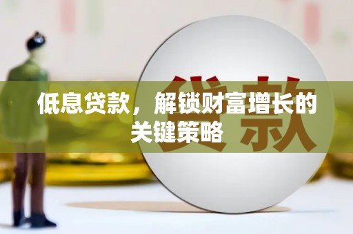 金阳低息贷款，解锁财富增长的关键策略