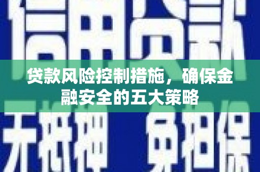 金阳贷款风险控制措施，确保金融安全的五大策略