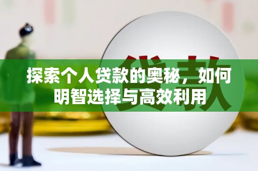 金阳探索个人贷款的奥秘，如何明智选择与高效利用
