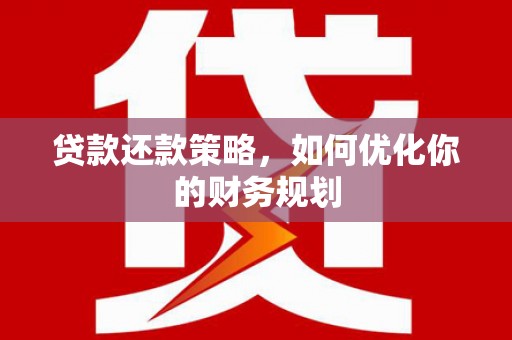 金阳贷款还款策略，如何优化你的财务规划