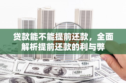 金阳贷款能不能提前还款，全面解析提前还款的利与弊