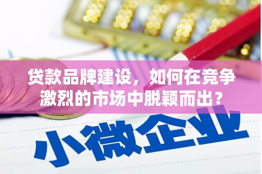金阳贷款品牌建设，如何在竞争激烈的市场中脱颖而出？
