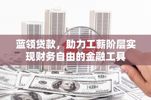 金阳蓝领贷款，助力工薪阶层实现财务自由的金融工具