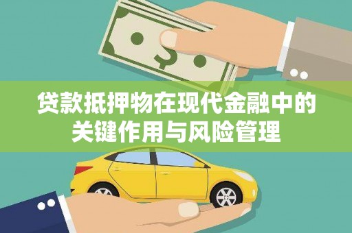 金阳贷款抵押物在现代金融中的关键作用与风险管理